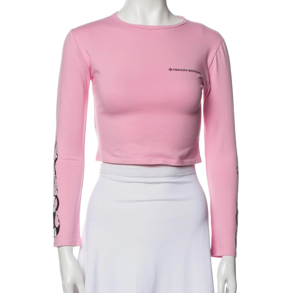 chrome hearts matty boy pink crop top - Picture 2 of 6